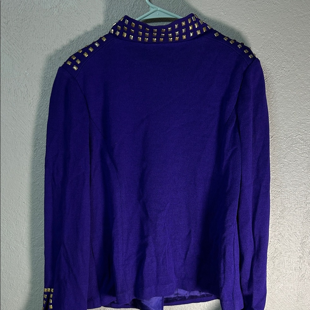 Purple Studded Women's Jacket - Picture 4 of 4